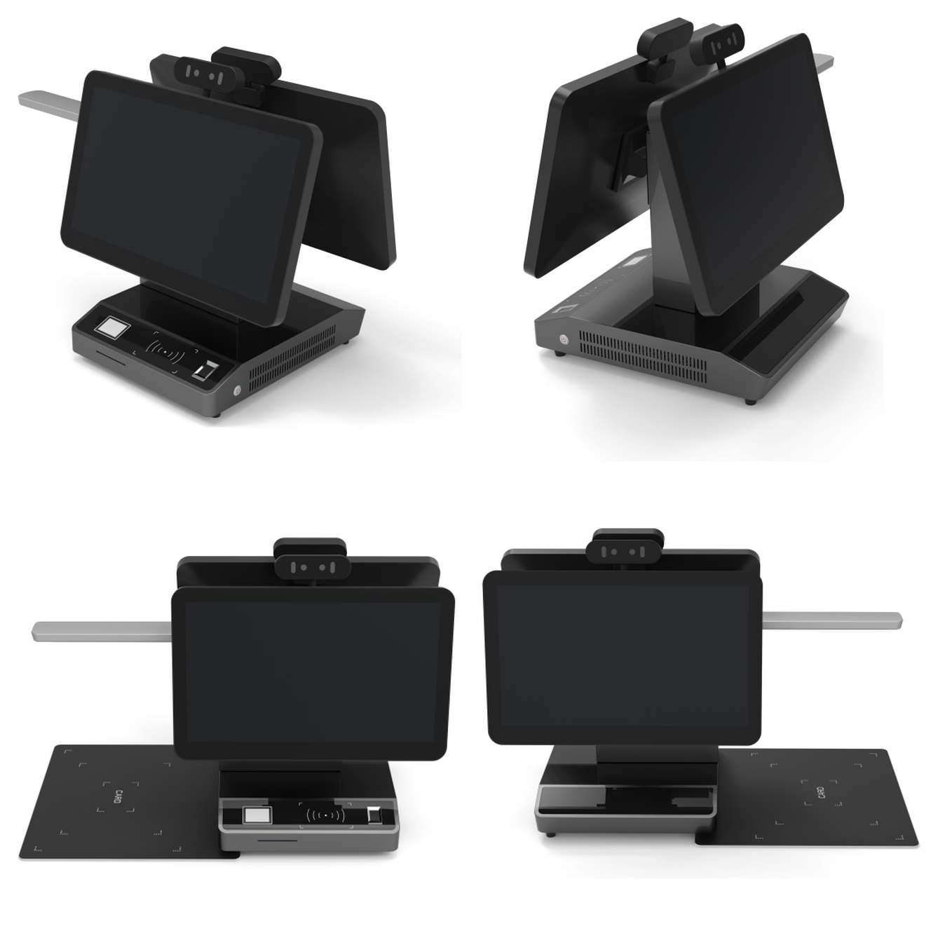 Dual-screen ID verification terminal with two 15.6-inch displays