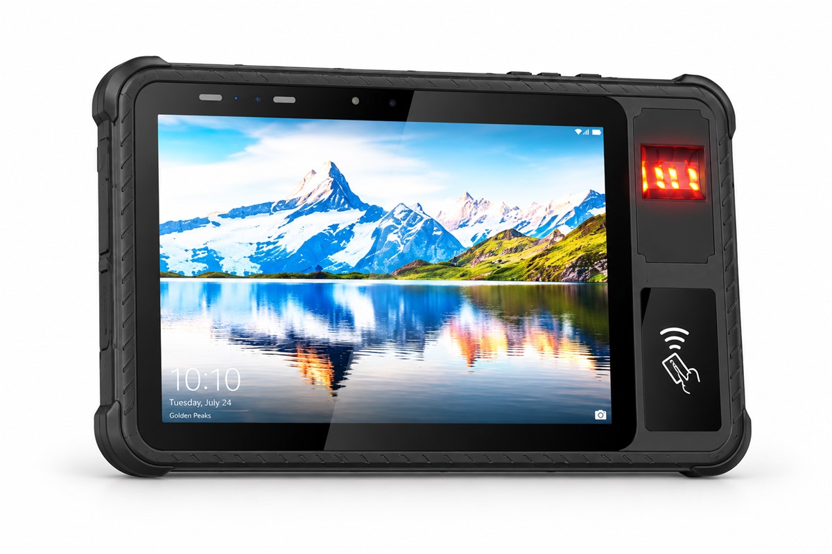XH-400 10.1-inch biometric tablet with fingerprint capture module